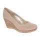 Pantofi dama casual din piele naturala intoarsa bej MARA LP3550VB