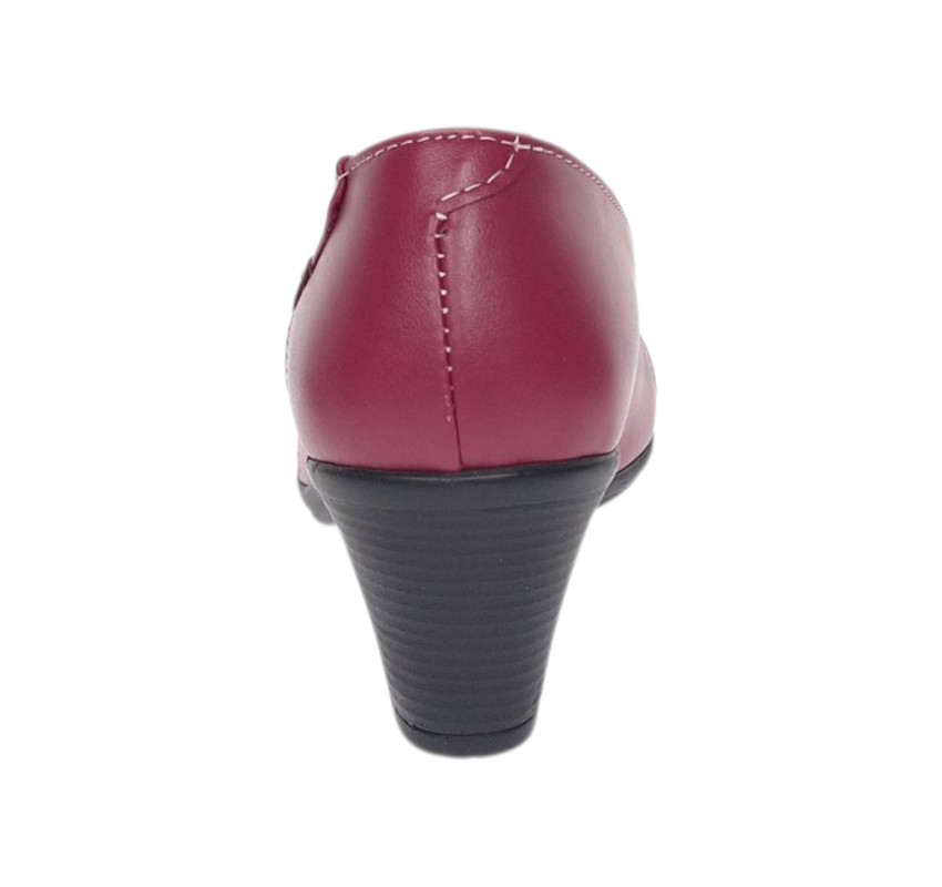 Marimea 39 Pantofi dama eleganti piele naturala grena LP36XGR