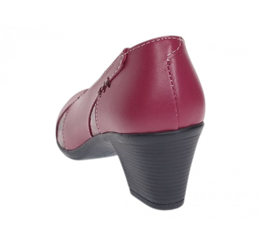 Marimea 39 Pantofi dama eleganti piele naturala grena LP36XGR