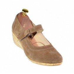 Oferta marimea 35, 38, 40 - Pantofi dama casual din piele naturala intoarsa, Bej - LP38BEJVELUR