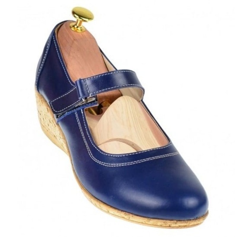 Oferta marimea 38 - Pantofi dama casual din piele naturala cu bareta MALTA - LP38BL