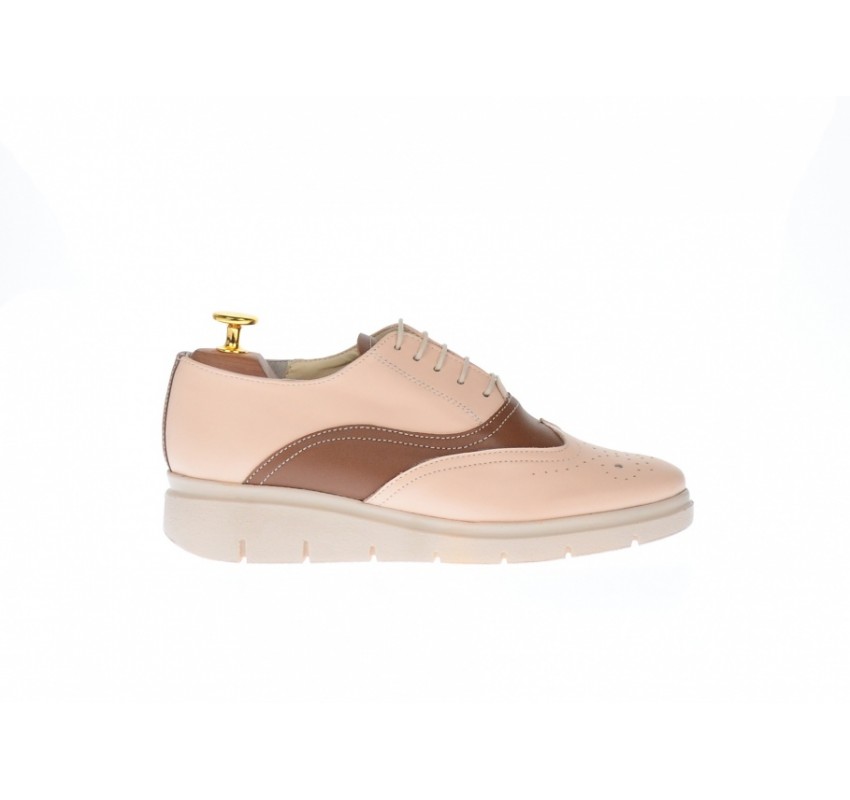 OFERTA! Marimea 36, Pantofi dama casual, din piele naturala Bej, LP40BB