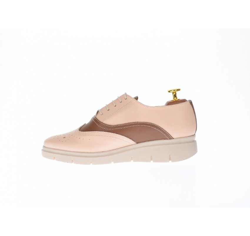 OFERTA! Marimea 36, Pantofi dama casual, din piele naturala Bej, LP40BB