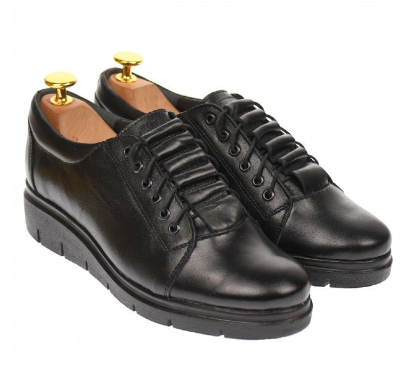OFERTA marimea 40 - Pantofi dama, casual, din piele naturala box, negri, - LP502NBOX OFERTA marimea 40 - Pantofi dama, casual, din piele naturala box, negri, - LP502NBOX