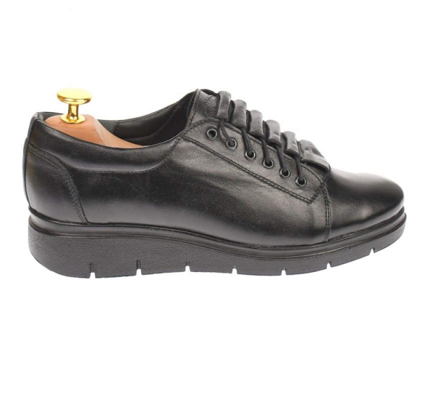 OFERTA marimea 40 - Pantofi dama, casual, din piele naturala box, negri, - LP502NBOX OFERTA marimea 40 - Pantofi dama, casual, din piele naturala box, negri, - LP502NBOX