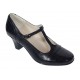 Pantofi dama eleganti din piele naturala cu bareta si varf lac - LP50N