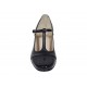 Pantofi dama eleganti din piele naturala cu bareta si varf lac - LP50N