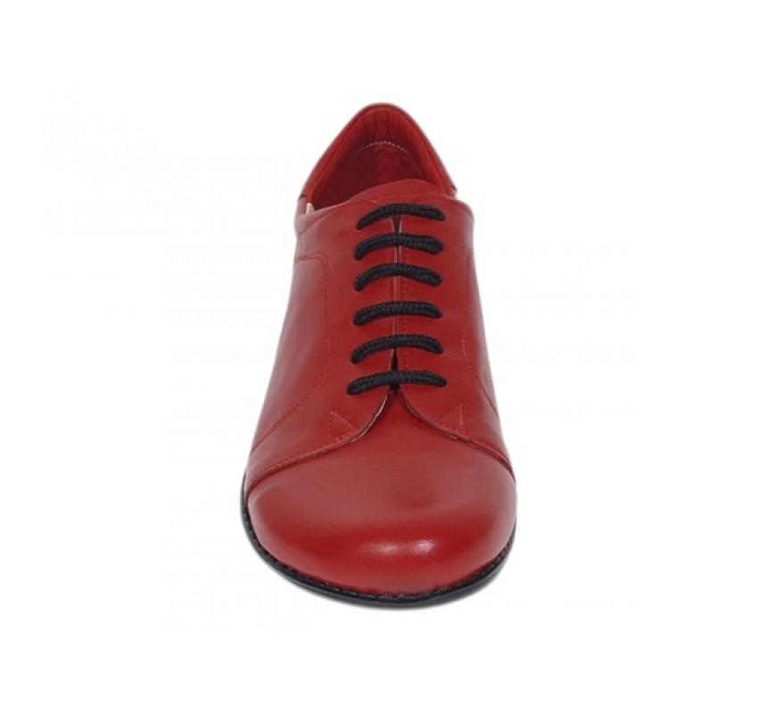 Marimea 39, 40 Pantofi dama model casual din piele naturala rosu box - LP53RED