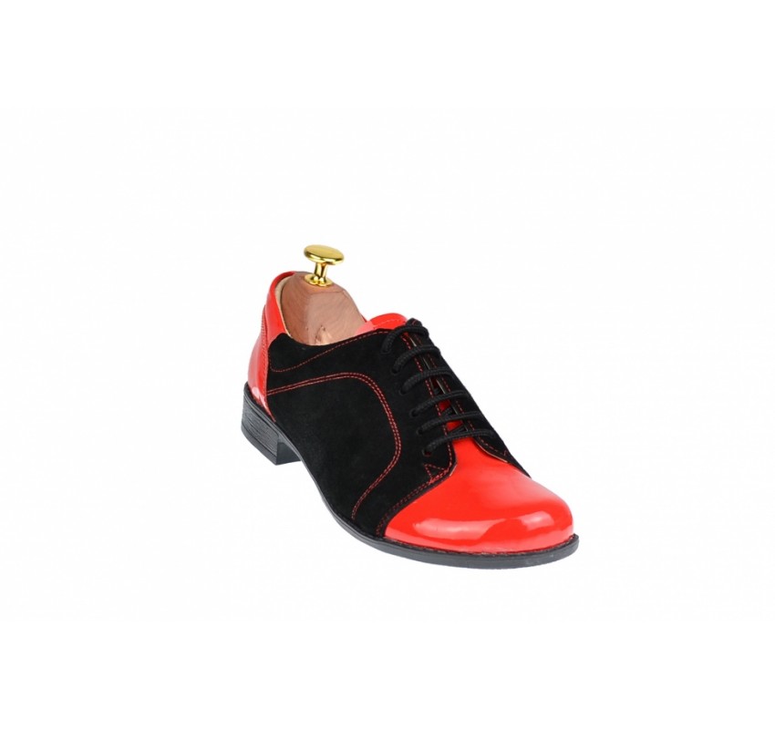 Oferta marimea 40 - Pantofi dama, casual din piele naturala cu lac - LP53RLAC
