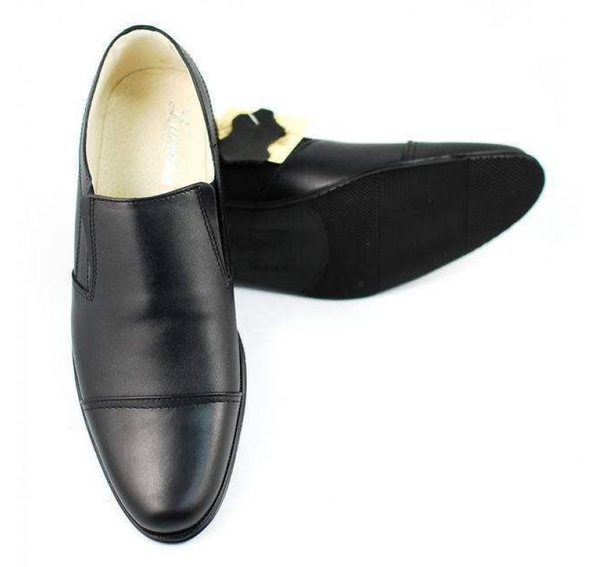 Pantofi barbati eleganti din piele naturala cu elastic Negru P61NEL Pantofi barbati eleganti din piele naturala cu elastic Negru P61NEL