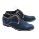 Pantofi barbati la reducere din piele Intoarsa naturala bleumarin LP80VELBL