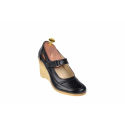 Oferta marimea 39 - Pantofi dama, cu platforma, din piele naturala -  LP9154NBOX