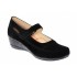 Pantofi dama decupati marimea 38,  din piele naturala intoarsa, foarte comozi - Model Mara Negru LP9154NVEL