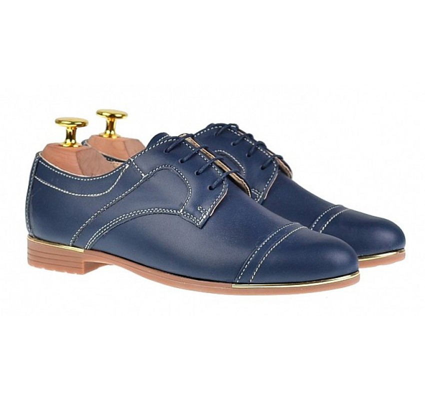 Marimea 36, 37 Pantofi dama casual din piele naturala Bleumarin LP995BL