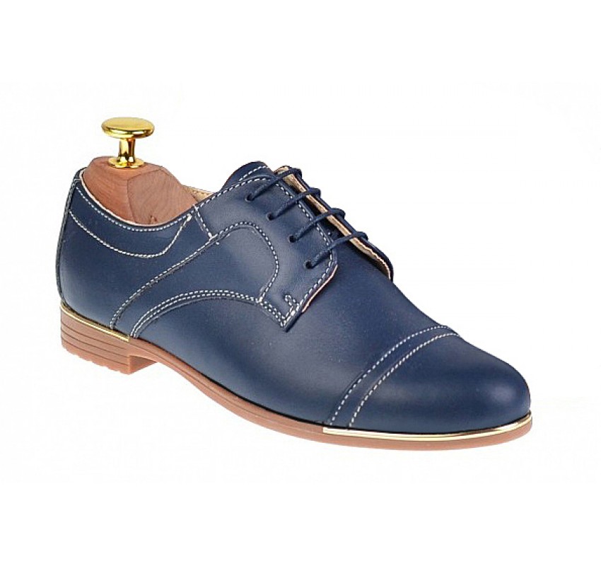 Marimea 36, 37 Pantofi dama casual din piele naturala Bleumarin LP995BL