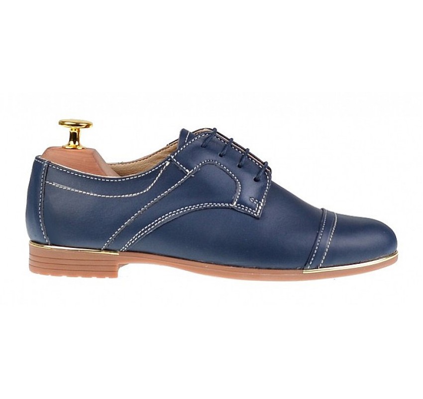 Marimea 36, 37 Pantofi dama casual din piele naturala Bleumarin LP995BL