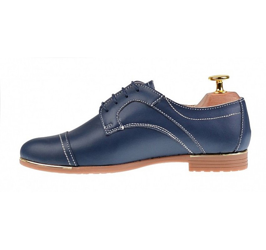 Marimea 36, 37 Pantofi dama casual din piele naturala Bleumarin LP995BL