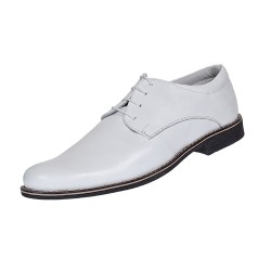 Marimea 41 - Pantofi barbati casual din piele naturala Alb LPAABOX