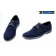 OFERTA  marimea 41 - Pantofi barbati,  casual-eleganti,  din piele naturala intoarsa,bleumarin - LPABLUVEL