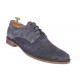 Oferta marimea 40 -Pantofi barbati casual din piele naturala intoarsa gri, LPAGRIVEL2