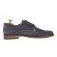 Oferta marimea 40 -Pantofi barbati casual din piele naturala intoarsa gri, LPAGRIVEL2