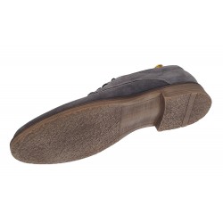 Oferta marimea 40 -Pantofi barbati casual din piele naturala intoarsa gri, LPAGRIVEL2