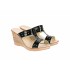 OFERTA MARIMEA 40  - Papuci dama de vara cu platforme de 7 cm, din piele naturala LAC, LPAP46LN