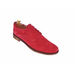 Oferta marimea 40 - Pantofi barbati casual din piele naturala intoarsa, Rosu - LPARVELTM