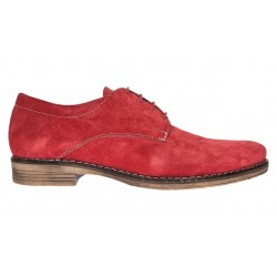 Oferta Marimea 39, 40, 42 Pantofi barbati casual din piele naturala intoarsa Rosu LPARVELTM