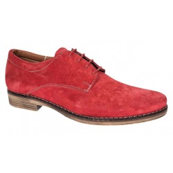 Oferta Marimea 39, 40, 42 Pantofi barbati casual din piele naturala intoarsa Rosu LPARVELTM
