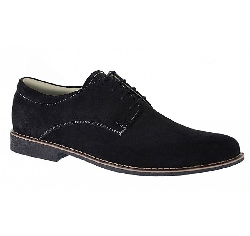OFERTA marimea 44! Pantofi barbati casual din piele naturala, culoare neagra LPASN