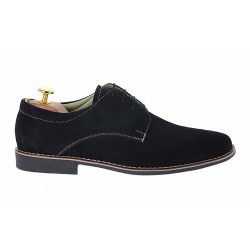 OFERTA marimea 44! Pantofi barbati casual din piele naturala, culoare neagra LPASN