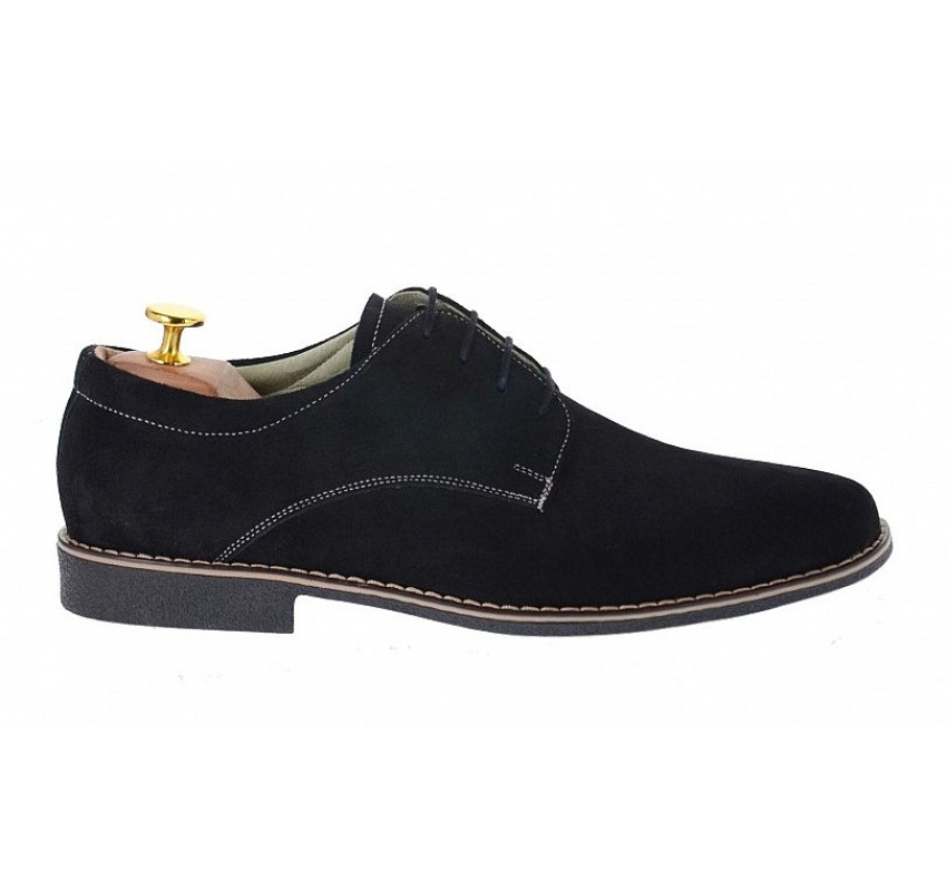 OFERTA marimea 44! Pantofi barbati casual din piele naturala, culoare neagra LPASN