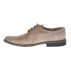 Oferta marimea 43 - Pantofi barbati casual - eleganti din piele naturala intoarsa, bej - LPAVELBEJ2