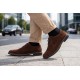 Oferta 42, 44 Pantofi barbati casual din piele naturala intoarsa maro brun LPAVELMARO