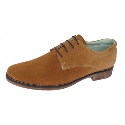 Pantofi barbati casual din piele naturala intoarsa maro camel - LPAVELM