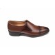 OFERTA MARIMEA  41,   42   -  Pantofi barbati eleganti, din piele naturala, Maro, cu elastic, CIUCALETI SHOES - LPB101TGEM