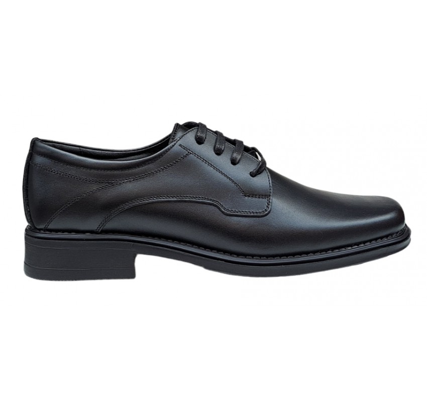 Reducere Pantofi barbati eleganti din piele naturala, Model Politie Pompieri Negru LPB2265N