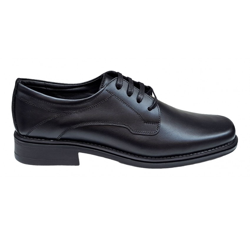 Reducere Pantofi barbati eleganti din piele naturala, Model Politie Pompieri Negru LPB2265N