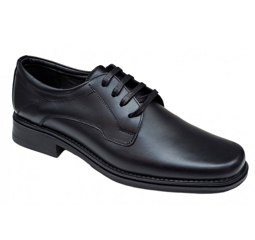 Reducere Pantofi barbati eleganti din piele naturala, Model Politie Pompieri Negru LPB2265N
