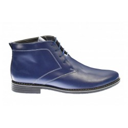 Ghete barbati office casual din piele naturala bleumarin LPHBONDBLM