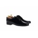 Oferta marimea 40, pantofi barbati eleganti din piele naturala cu aspect sifonat, negru lac, LPMOD1SLAC