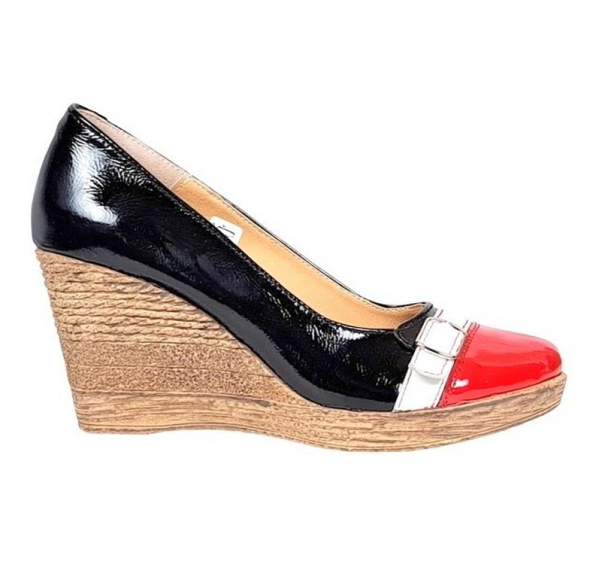 Oferta marimea 36, 37 - Pantofi dama piele naturala cu platforme de 7 cm -  LPTEARAN3