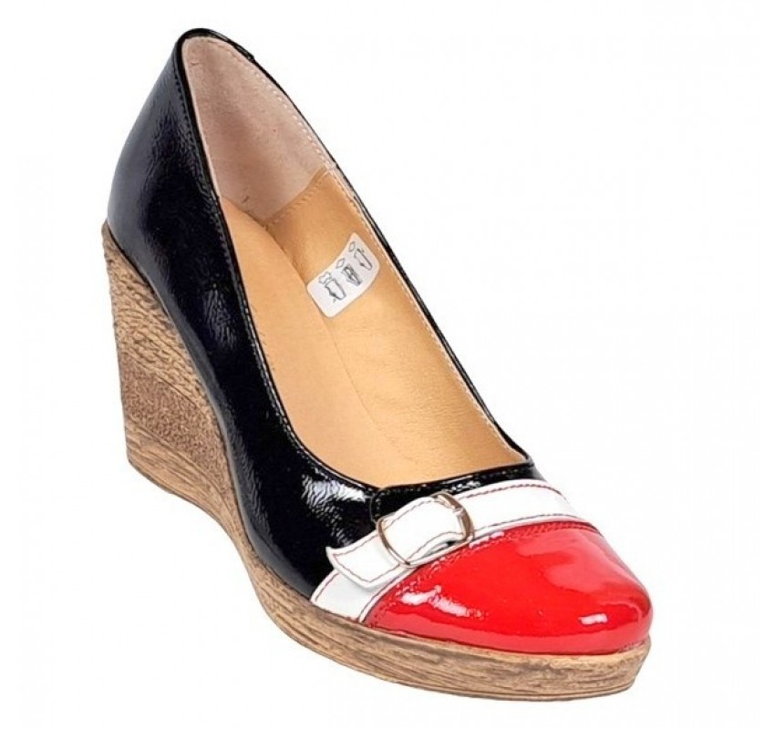 Oferta marimea 36, 37 - Pantofi dama piele naturala cu platforme de 7 cm -  LPTEARAN3