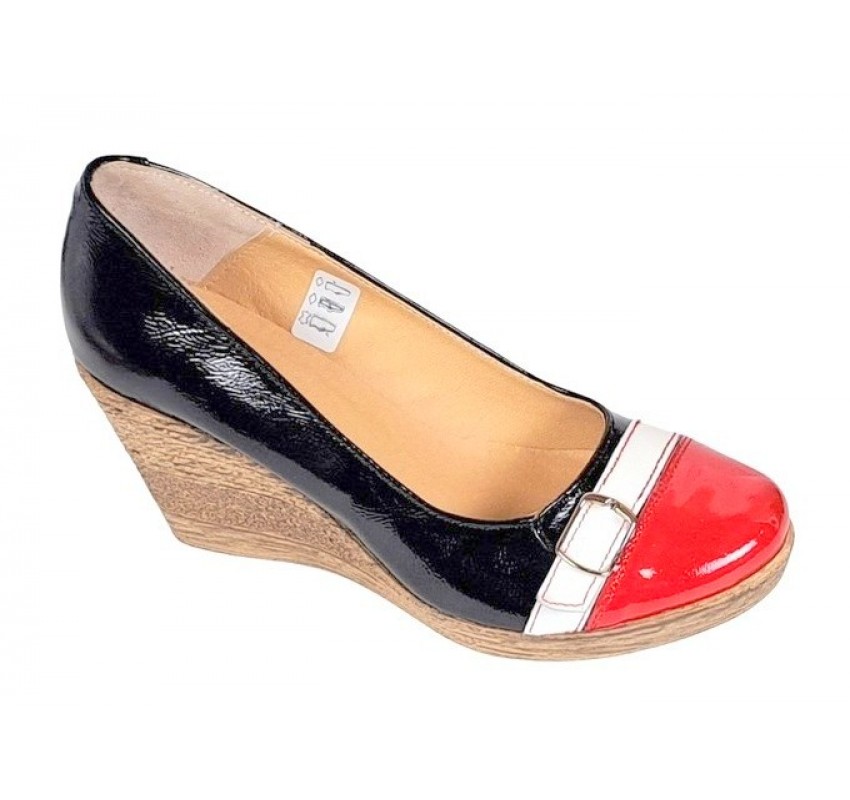 Oferta marimea 36, 37 - Pantofi dama piele naturala cu platforme de 7 cm -  LPTEARAN3
