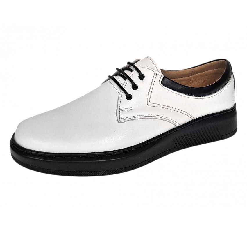 Marimea 39 Pantofi barbati albi casual din piele naturala - LRSY5AN