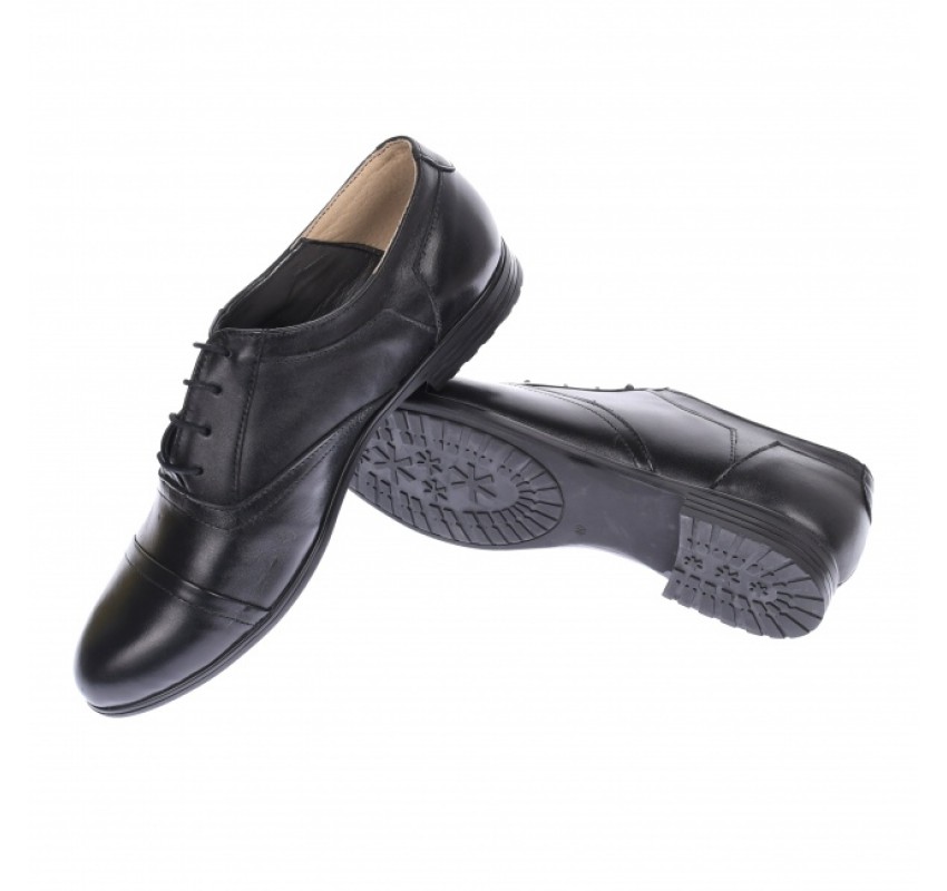 Oferta marimea 40 - Pantofi dama, din piele naturala, model casual, negri - LRUT2NBOX