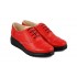 Oferta marimea 37 - Pantofi dama rosii din piele naturala, cu platforme LRUT2R