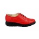 Oferta marimea 37, 40 - Pantofi dama rosii din piele naturala, cu platforme LRUT2R