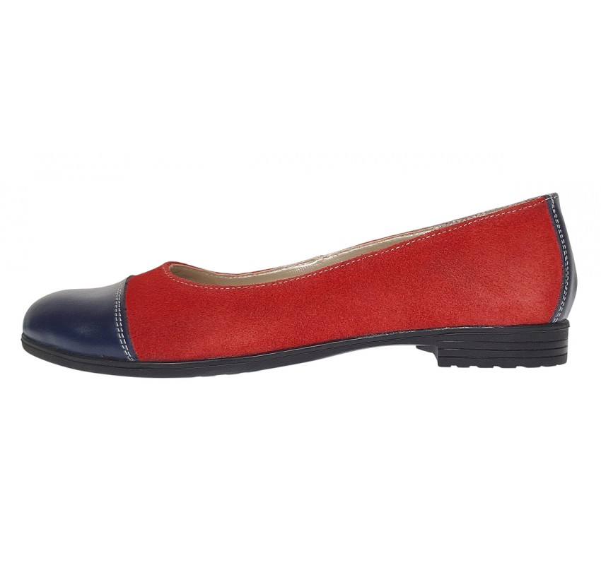 Oferta marimea 38 Balerini dama casual din piele naturala Rosu - Bleumarin LRUTBLR Oferta marimea 38 Balerini dama casual din piele naturala Rosu - Bleumarin LRUTBLR